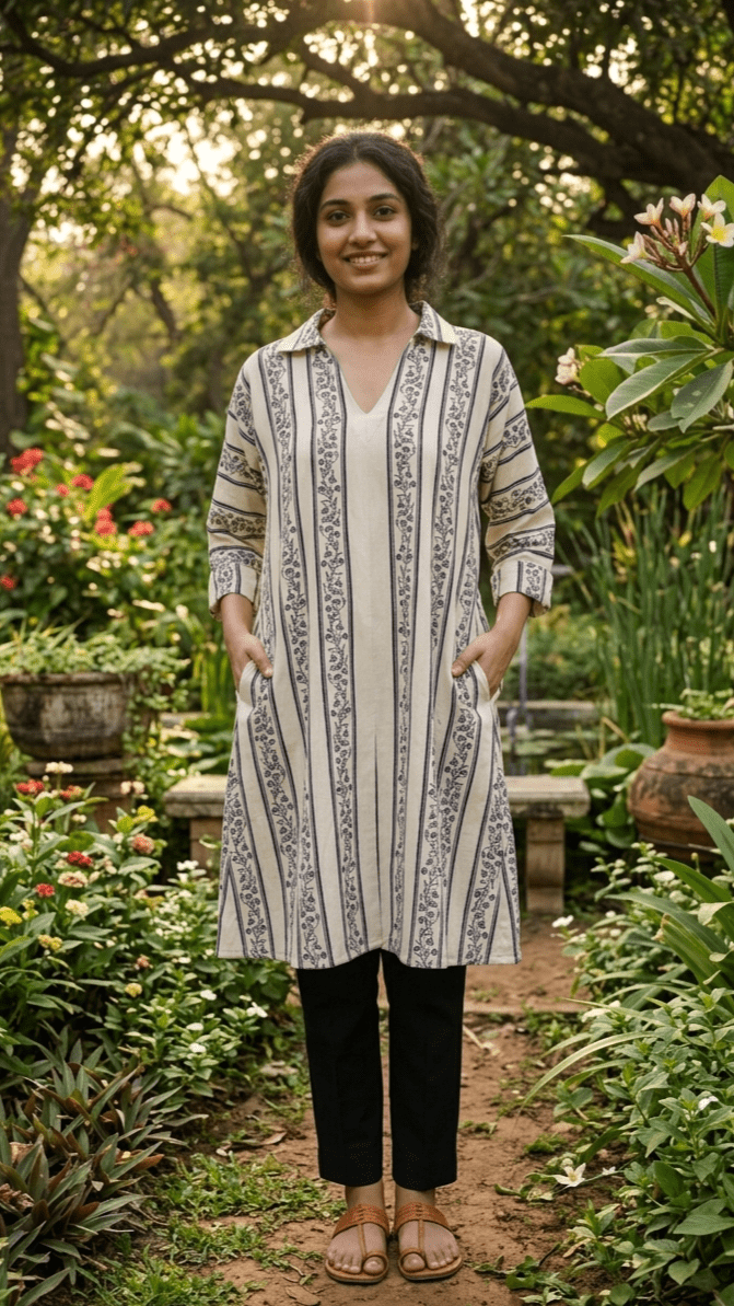 Timeless Flora: The V-Neck Shirt Dress