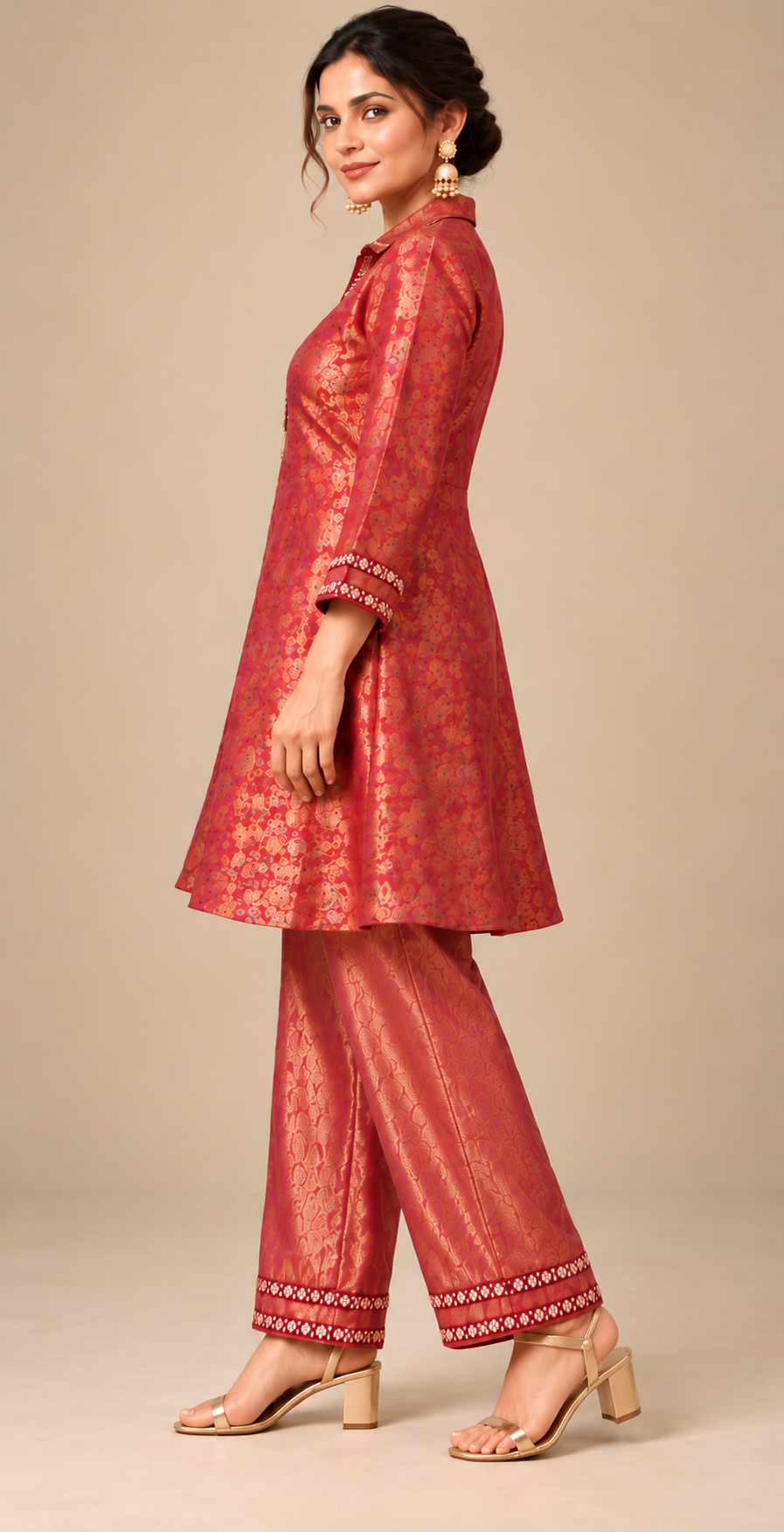 Brocade Top & Tissue Trouser Co-ord Set