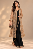 Gold Embroidered Sheer Long Jacket